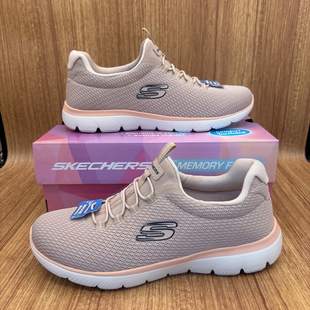 Skechers‎ Summits Summer Blush Sneakers Womens 6 Taupe Peach Memory Foam NEW